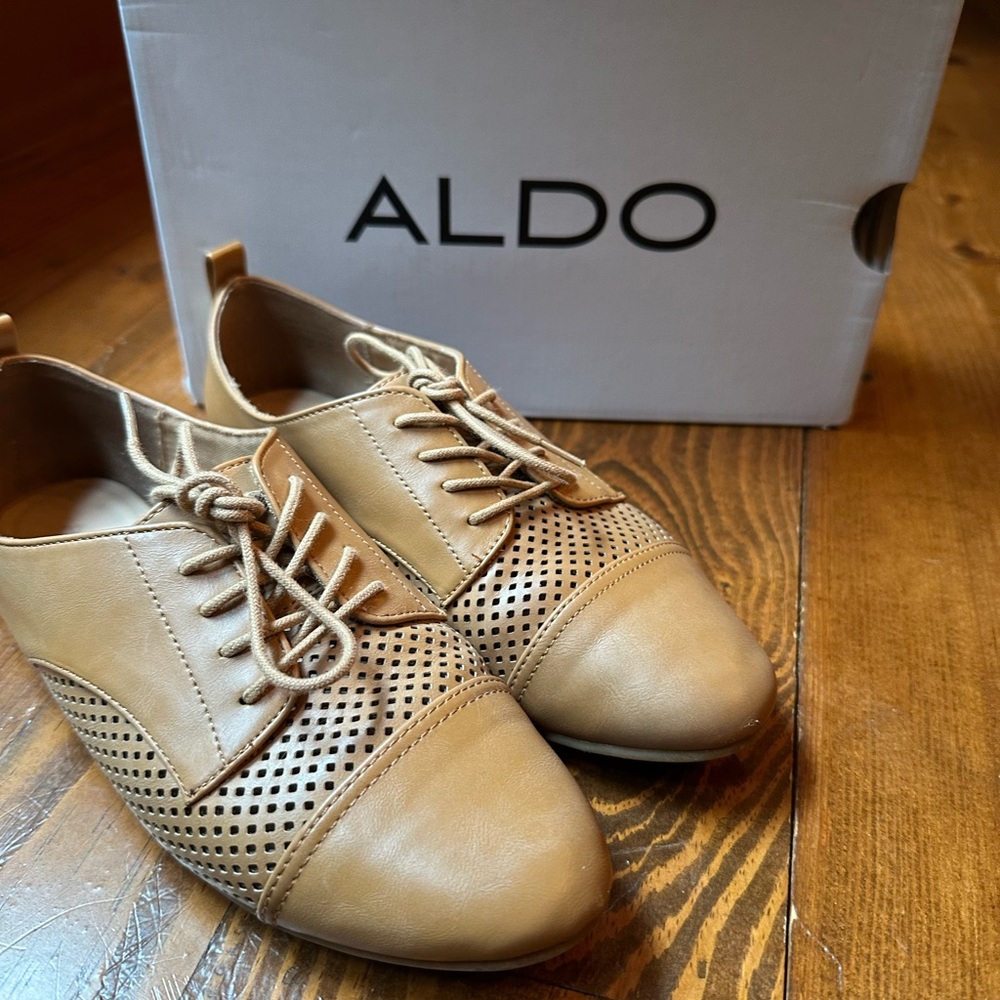 Aldo Tan Perforated Oxford Shoes 👞